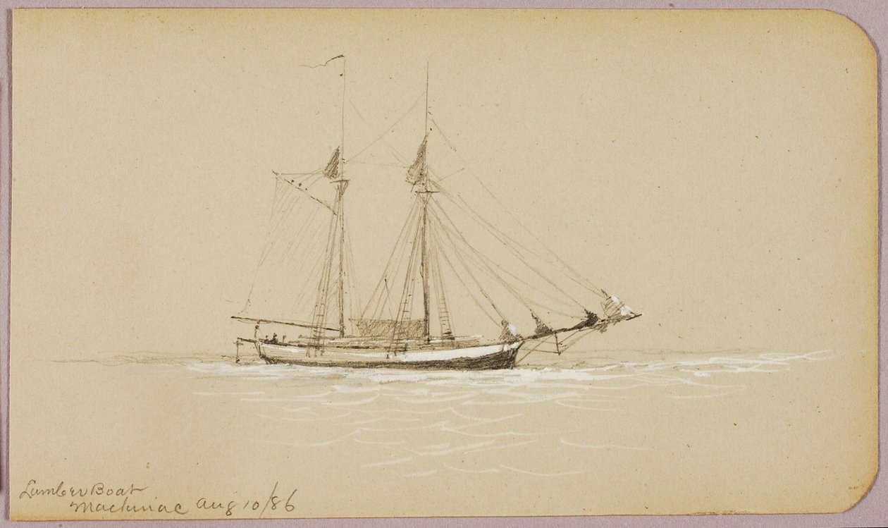 Barco maderero, Mackinac de George Elbert Burr