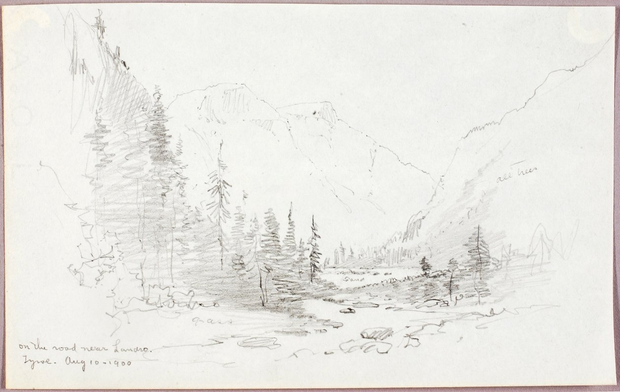 En la carretera cerca de Landro, Tirol de George Elbert Burr