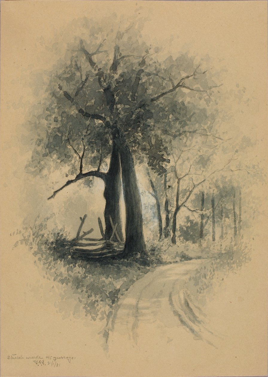 Sketch realizado hace 45 años de George Elbert Burr