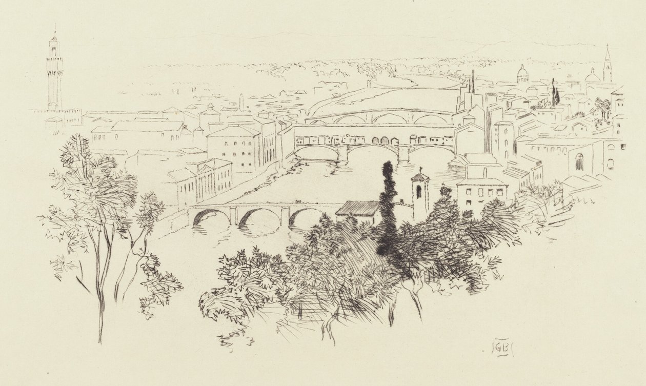 Boceto de Florencia de George Elbert Burr