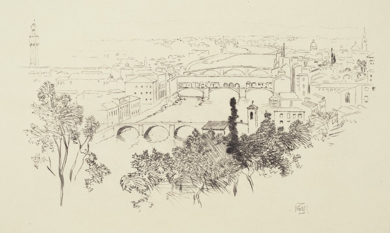 Boceto de Florencia de George Elbert Burr