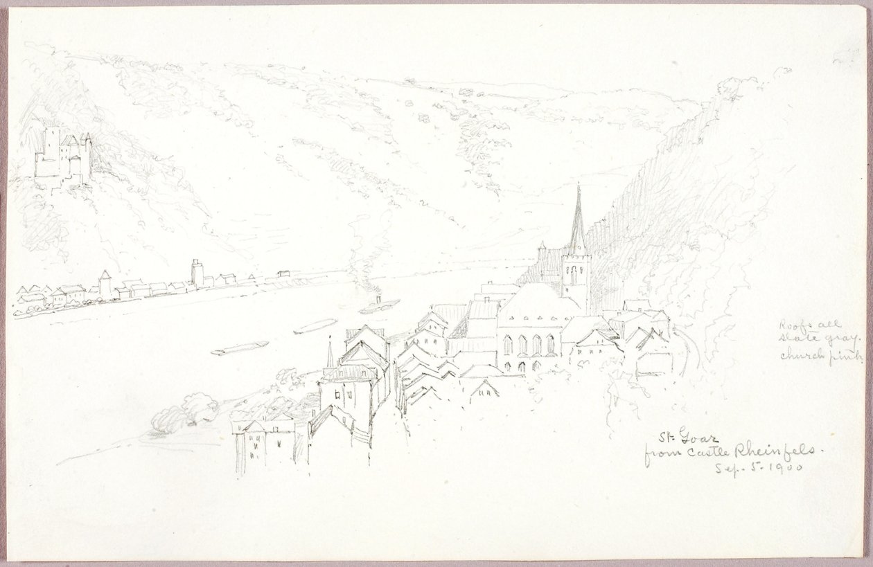 San Goar desde el castillo de Rheinfels de George Elbert Burr