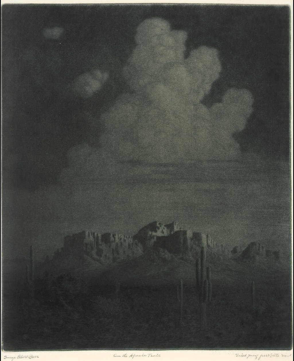 Montaña Superstition, Apache Trail, Arizona, derecha [n.º 2] de George Elbert Burr