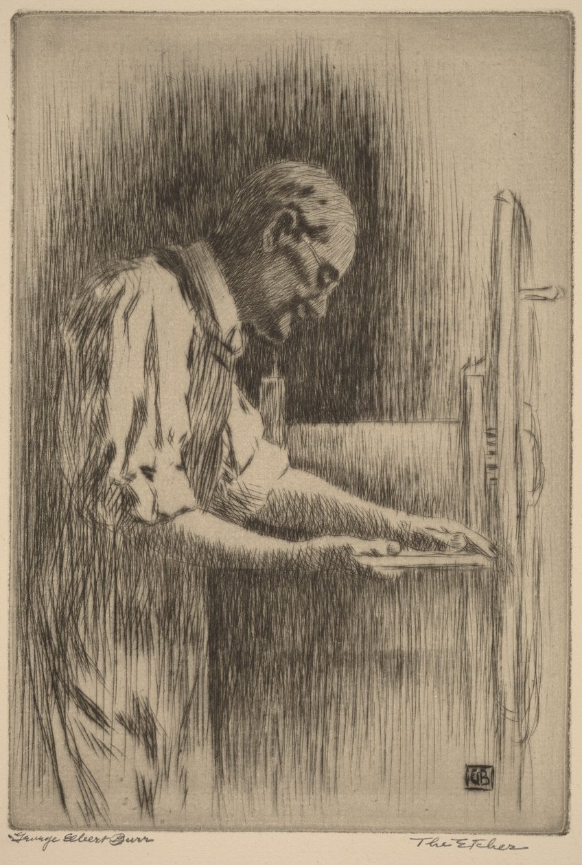 El grabador al aguafuerte de George Elbert Burr