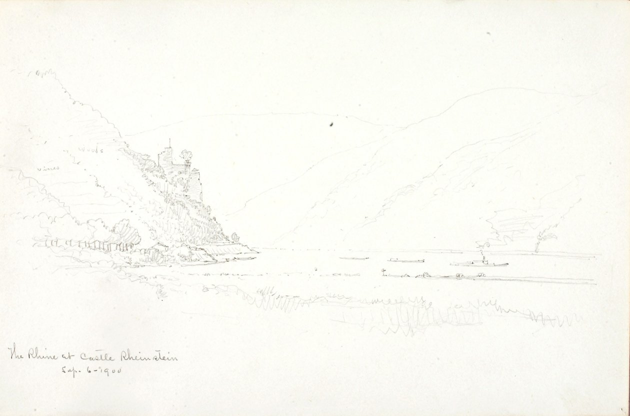 El Rin en el castillo de Rheinstein de George Elbert Burr