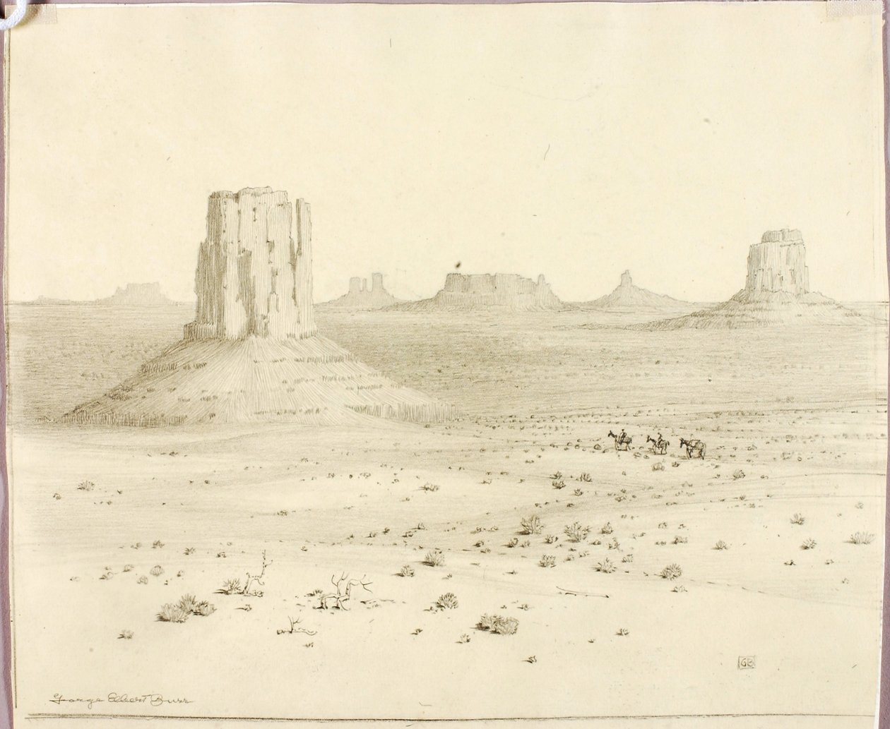 Sin título (dibujo de transferencia para «Desert Monuments», Arizona) de George Elbert Burr
