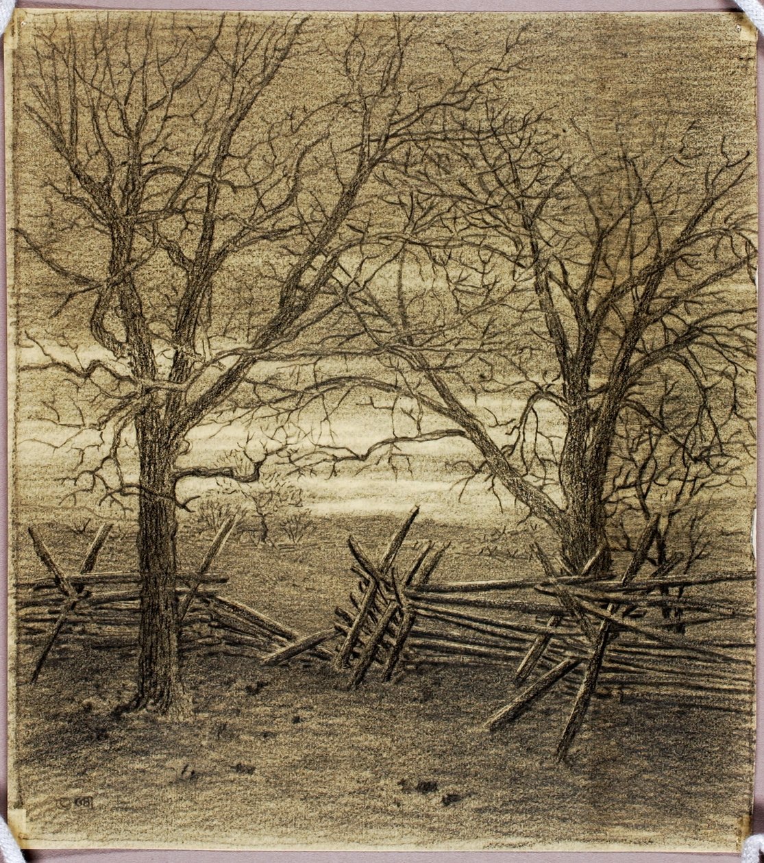 Sin título, dibujo de transferencia para noviembre de George Elbert Burr