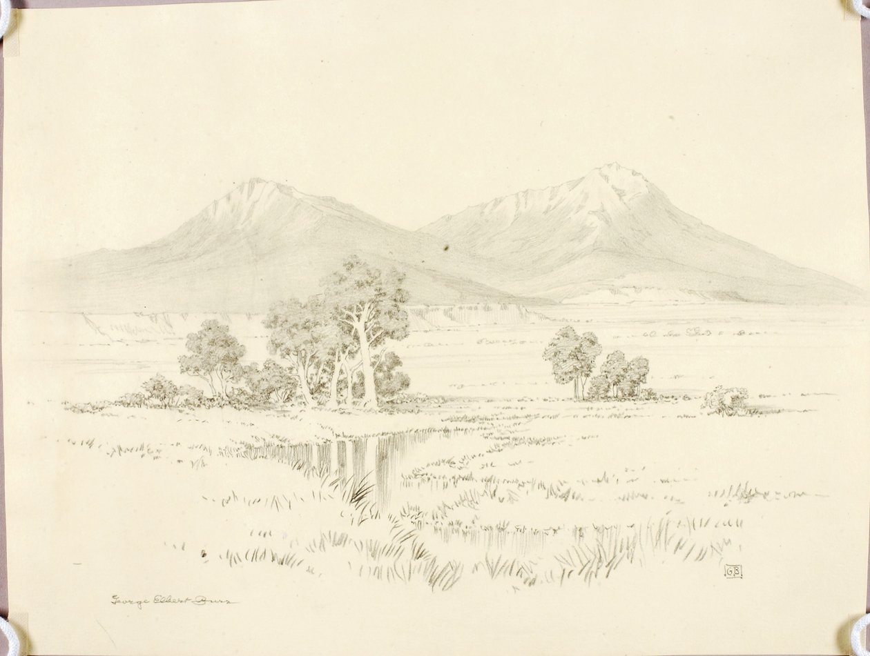 Sin título (dibujo de transferencia para Spanish Peaks [nº 2]) de George Elbert Burr