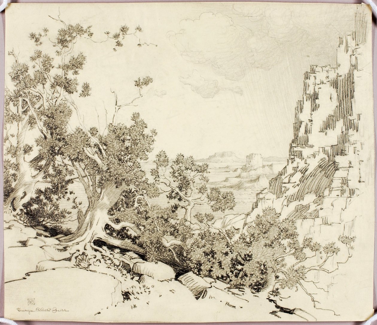 Sin título (dibujo de transferencia para «The Edge of the Desert, Arizona») de George Elbert Burr