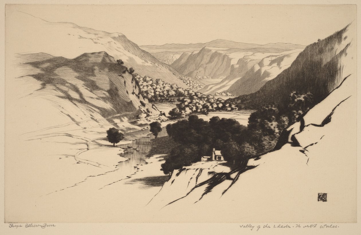 Valle del Lledr, Gales del Norte (n.º 1) de George Elbert Burr