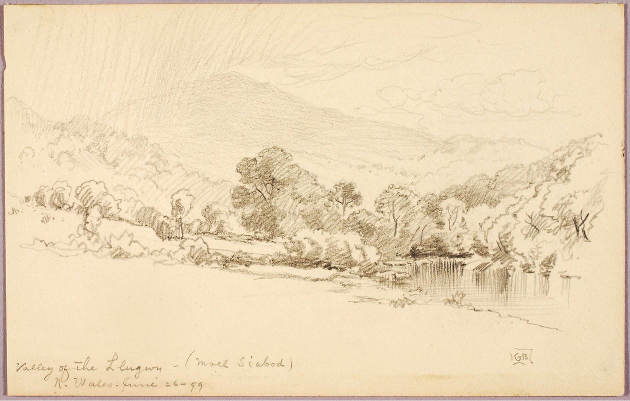Valle del Llugwy (Moel Siabod), norte de Gales de George Elbert Burr