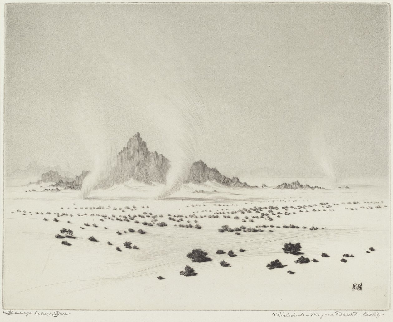 Torbellinos, Desierto de Mojave, California (n.º 3) de George Elbert Burr
