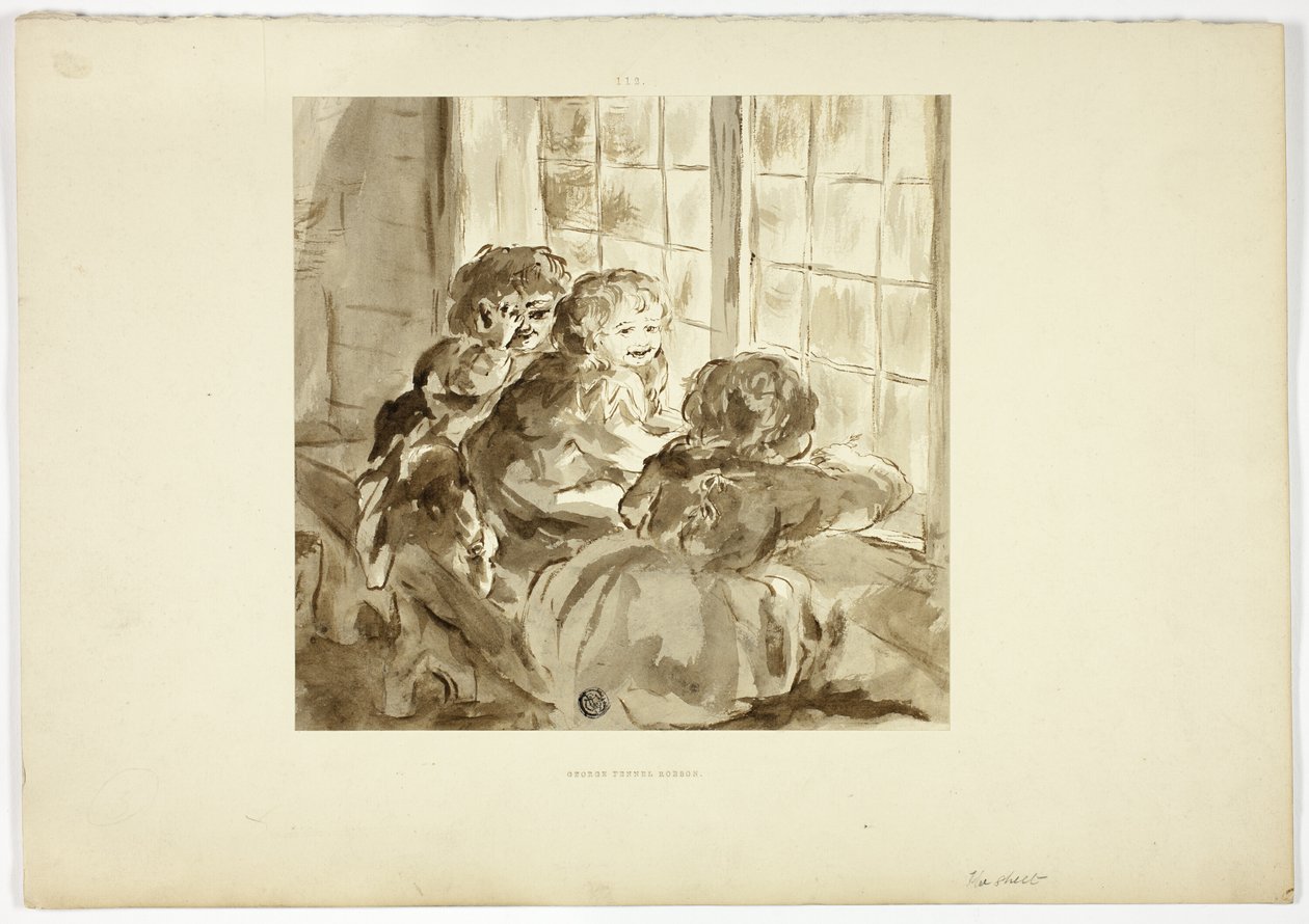 Niños en la ventana de George Fennel Robson