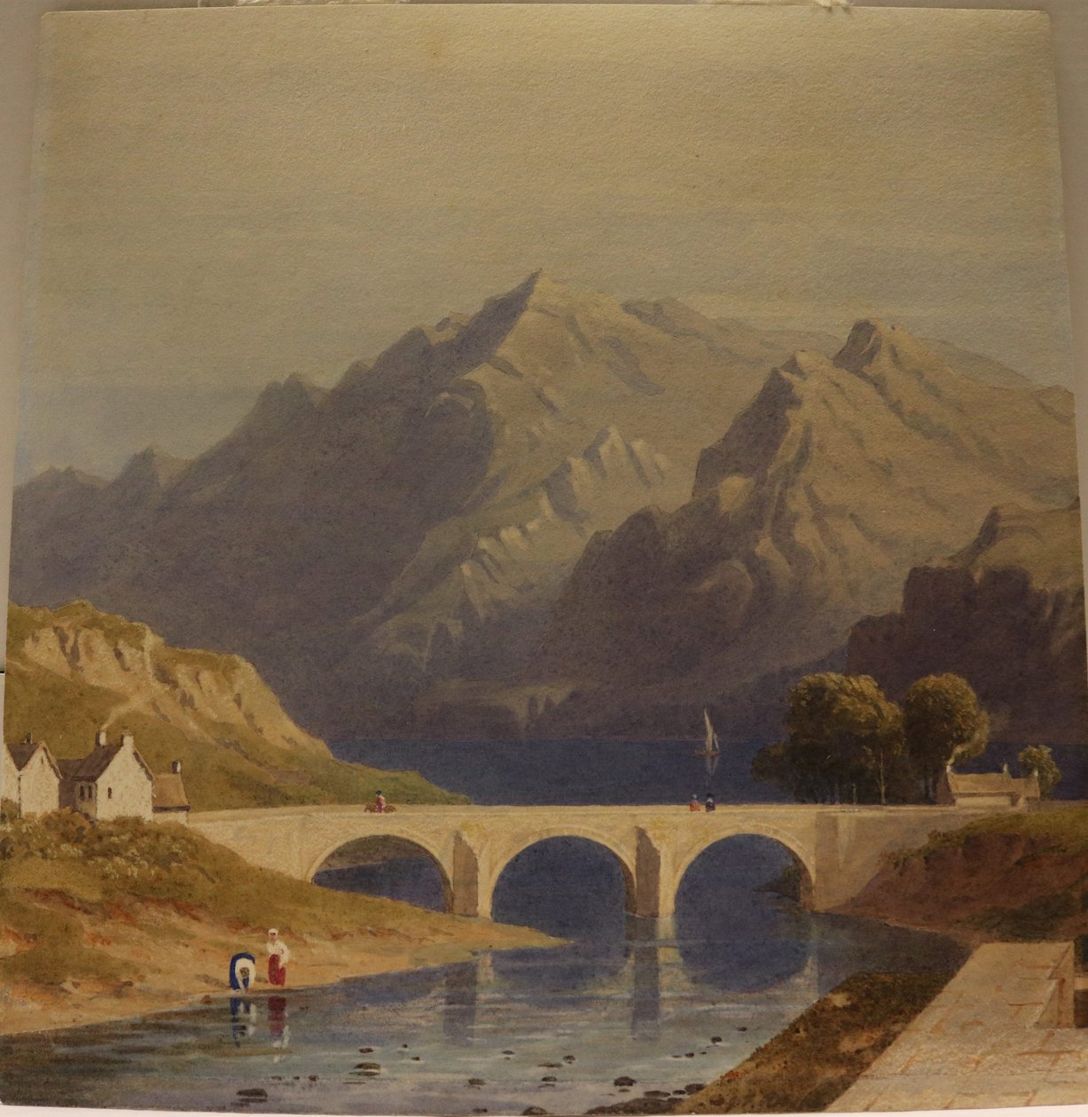 Vista desde Fort Augustus, Caledonian Canal, c.1830 (acuarela sobre papel) de George Fennel Robson