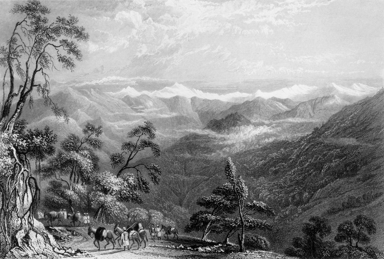Cordillera Nevada, desde Landour, 1838 de George Francis White