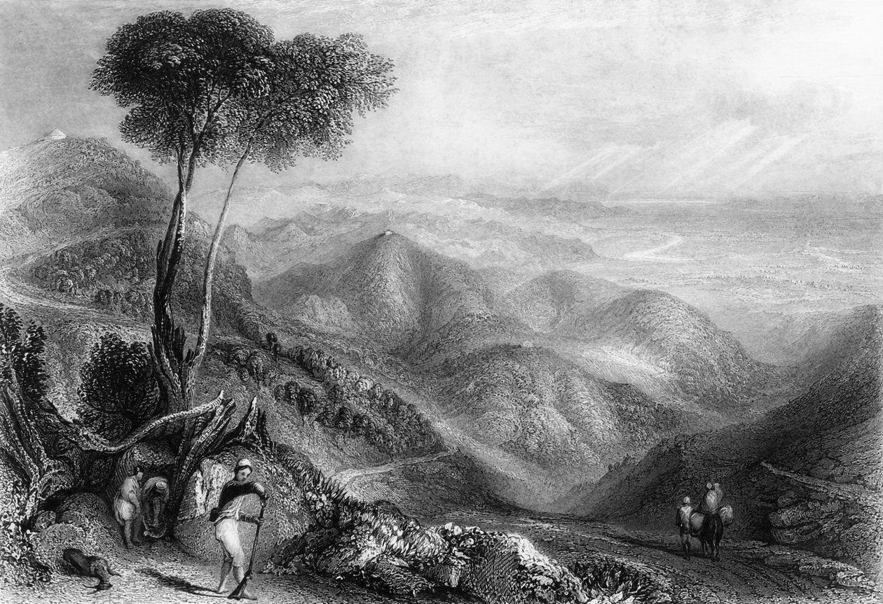 Valle del Dhoon, desde la cresta de Landour, 1838 de George Francis White