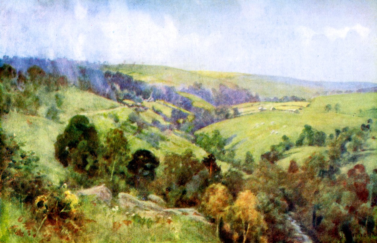 En las colinas cerca de Harrogate, Yorkshire, 1924-1926 de George Franck Nicholls