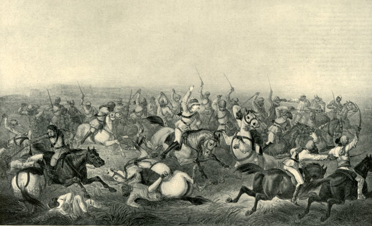 Carga de la Caballería de Hodson en Rhotuck de George Francklin Atkinson