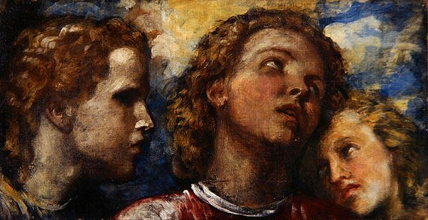 Boceto de tres cabezas de George Frederic Watts