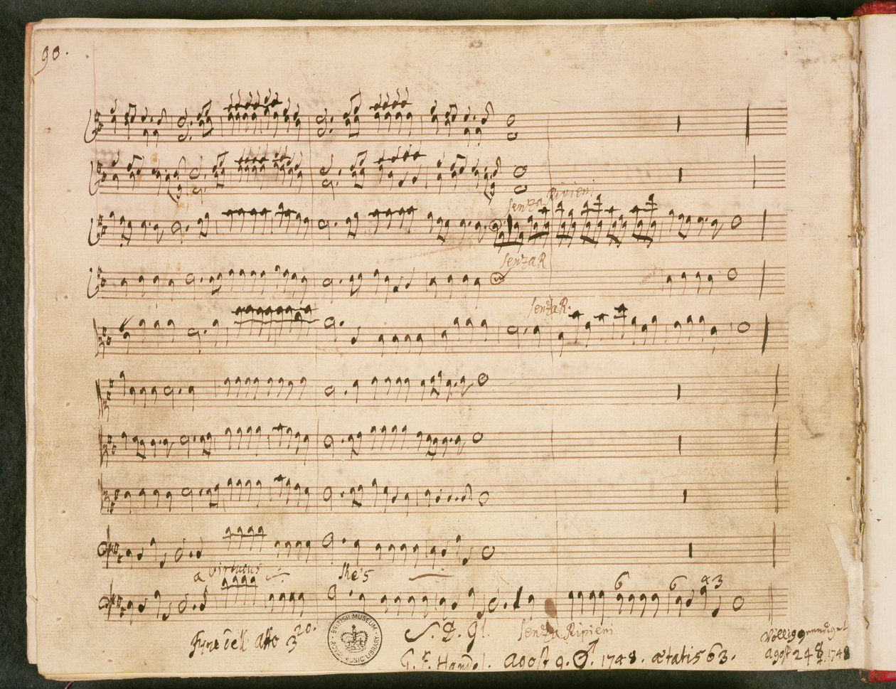 Partitura original del Último Folio de la Ópera 