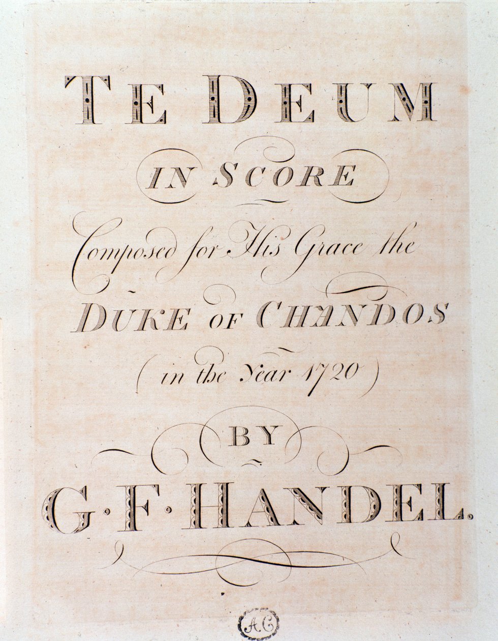 Portada de la partitura de Te Deum de G. F. Handel de George Frederick Handel