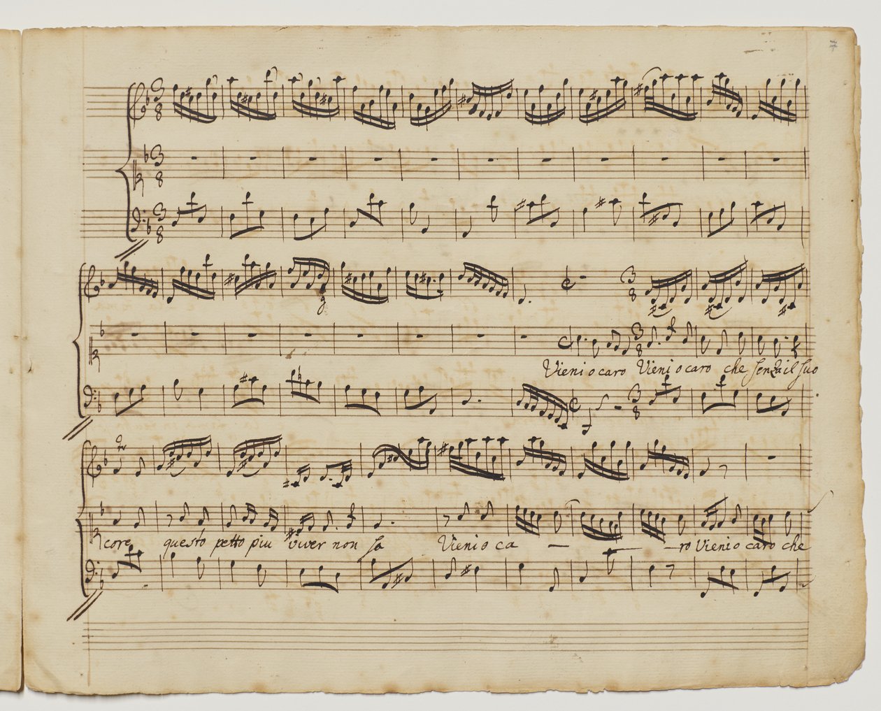 Vieni o caro que sin su corazón de George Frederick Handel