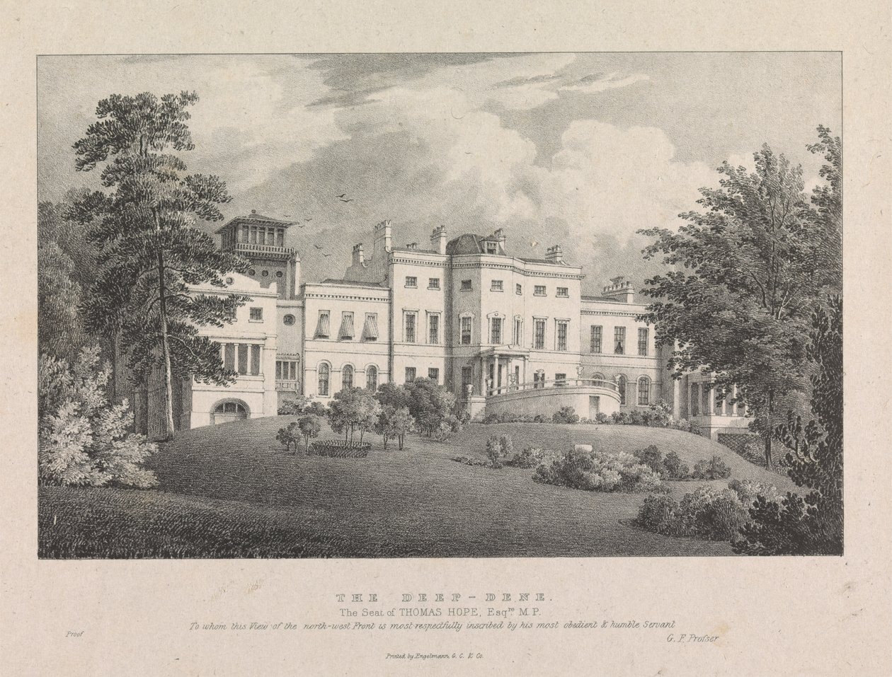 The Deep-Dene. La sede de Thomas Hope, Esq. de George Frederick Prosser
