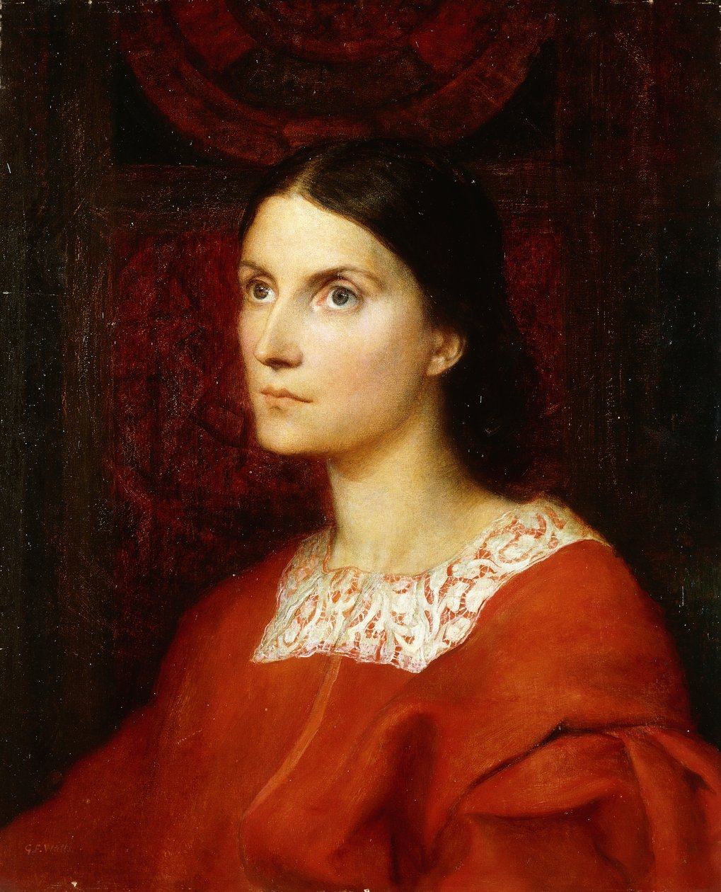 Retrato de Lady Wolverton, de soltera Georgina Tufnell de George Frederick Watts