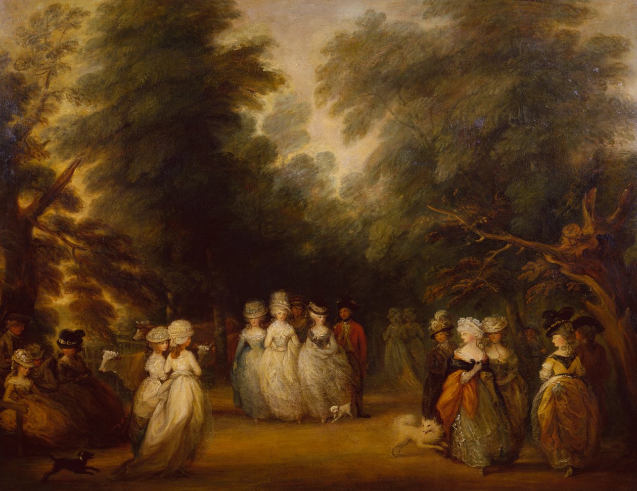 Damas paseando en el Mall, St. James Park de George Frost