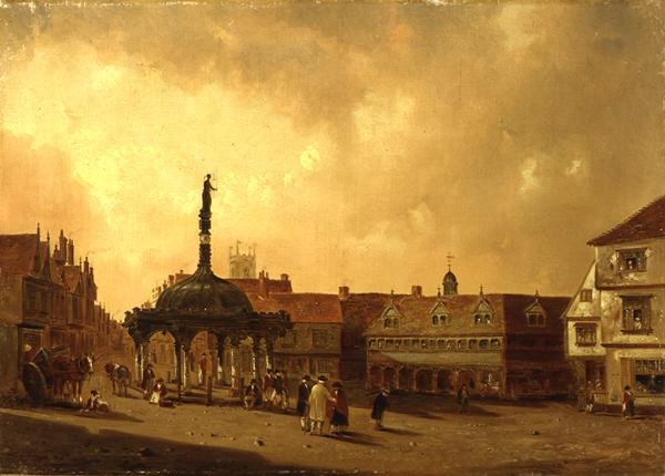 Vista de The Cornhill, Ipswich de George Frost