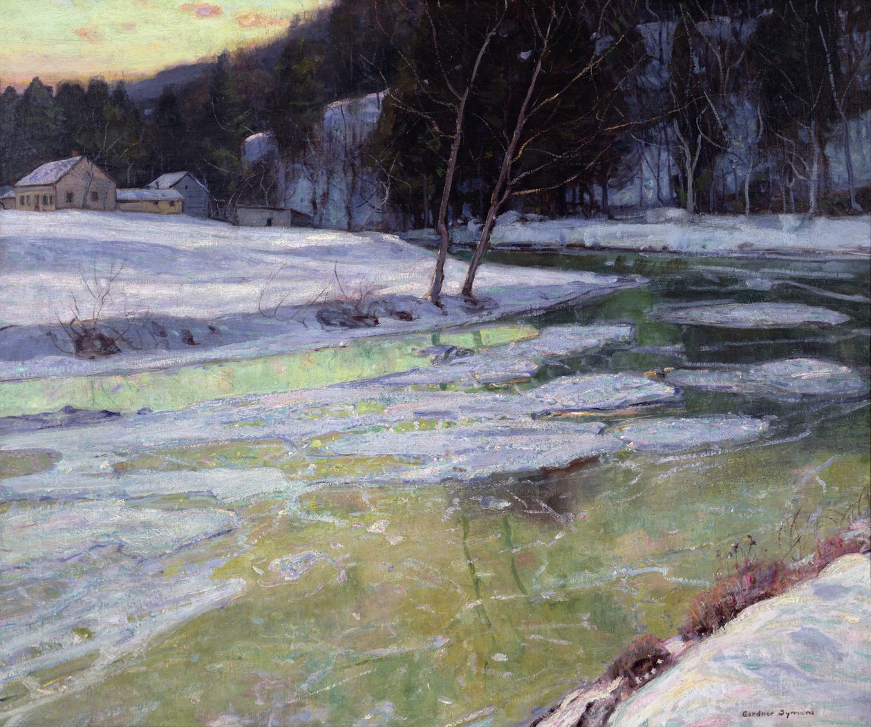 Silencio y luz del atardecer (óleo sobre lienzo) de George Gardner Symons