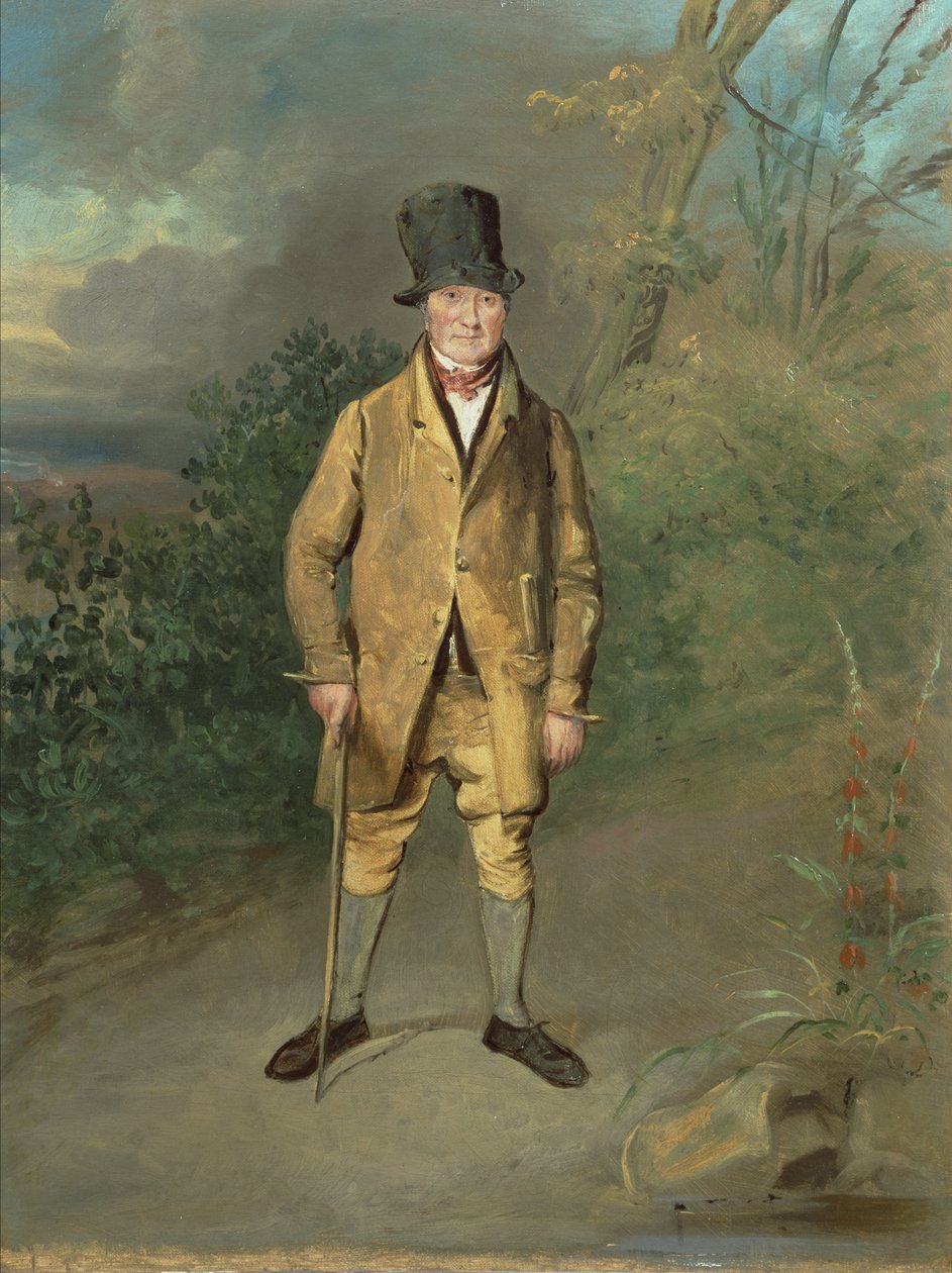 Retrato de un jardinero de Bramham Park, Yorkshire, c.1822 de George Garrard