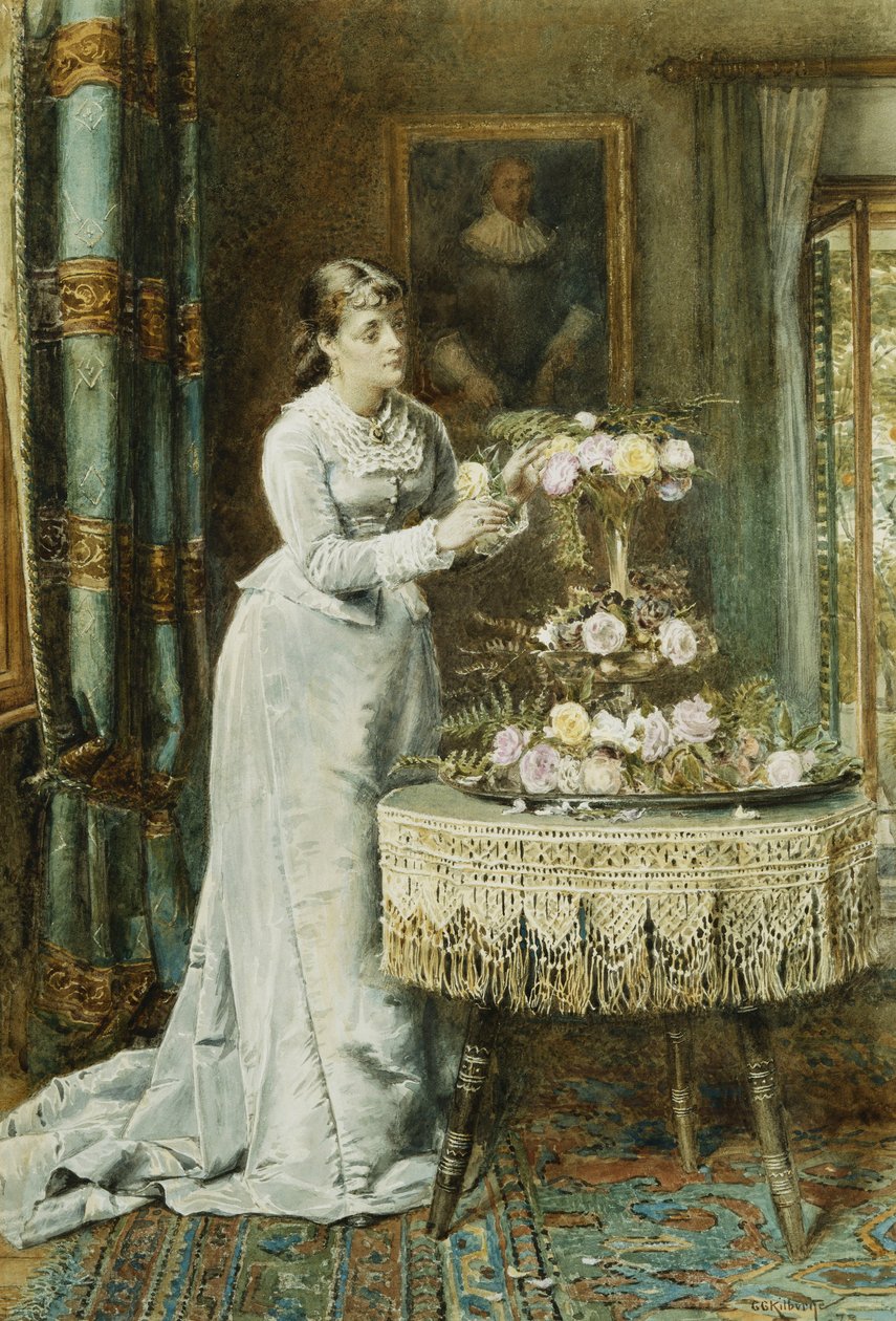 Arreglo floral, 1878 de George Goodwin Kilburne