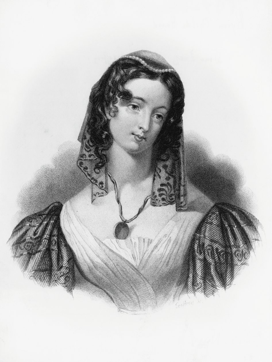 Inez, ilustración para La peregrinación de Childe Harold, poema narrativo de George Gordon Byron (1788-1824), grabado de George Gordon Byron
