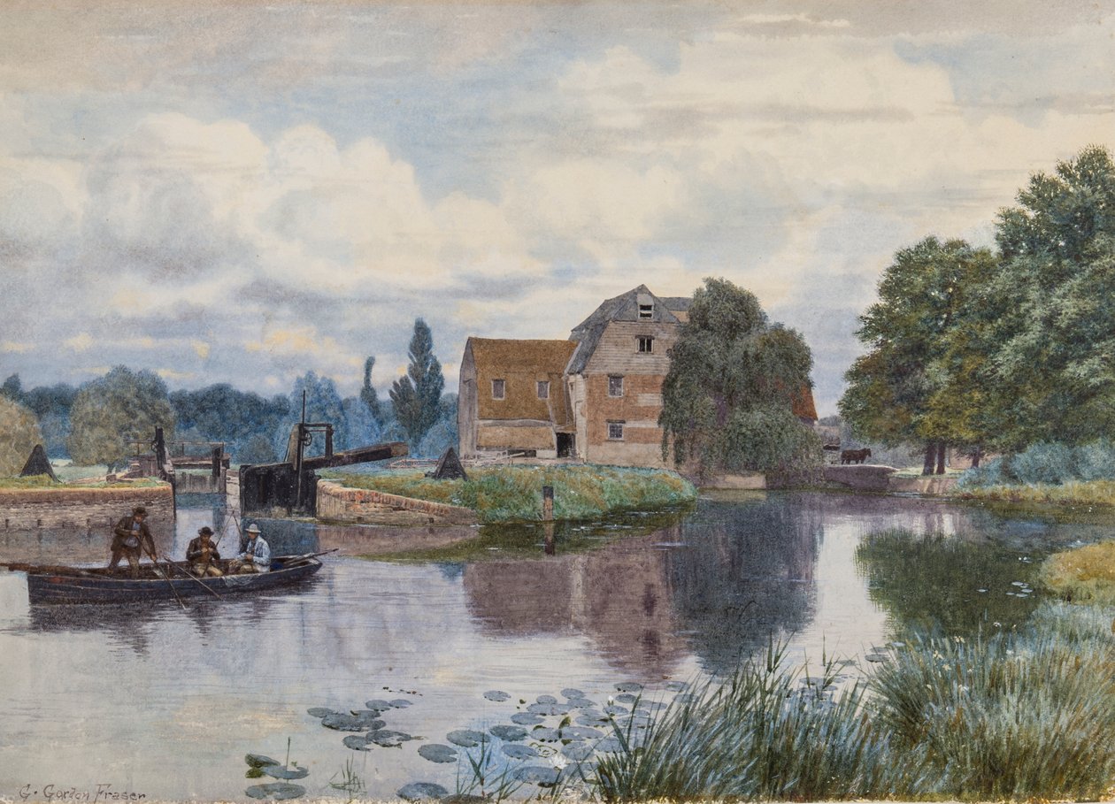 Molino de Hemingford, en el Ouse, Huntingdonshire de George Gordon Fraser