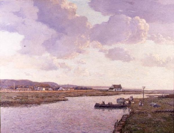 Estuario de Rhyl, Gales del Norte (óleo sobre lienzo) de George Graham