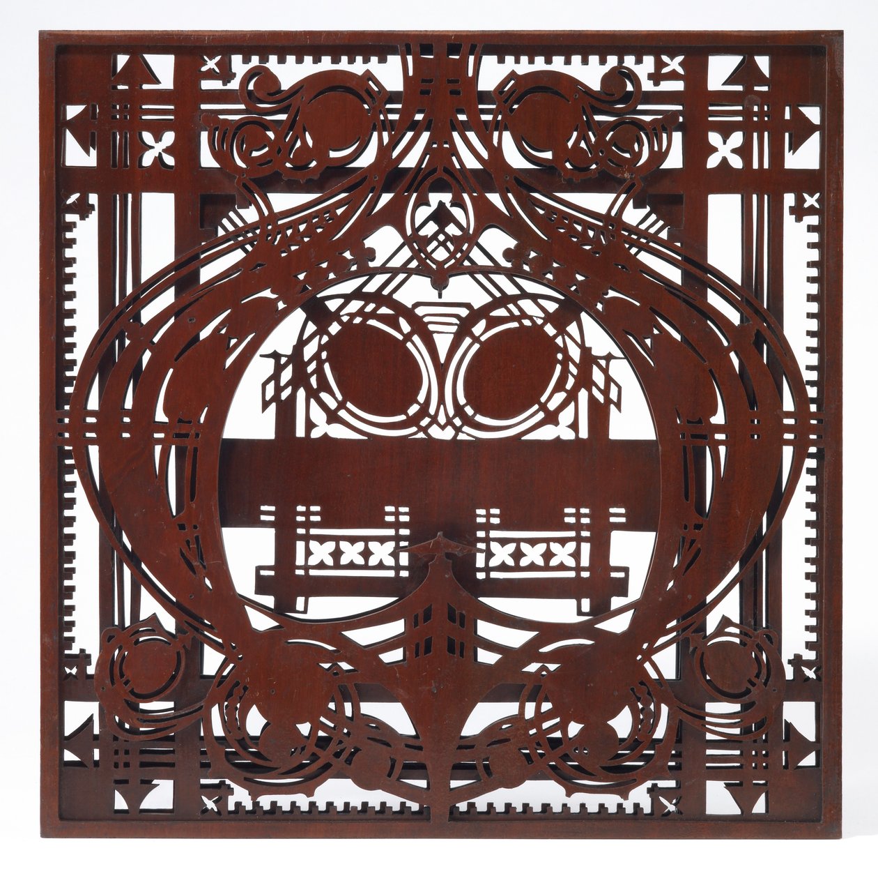 Panel ornamental, del Salón de Mujeres y Sala de Escritura, Edificio Schlesinger y Mayer, Chicago, Illinois de George Grant & Sullivan Louis Henry (1856 1924) Elmslie