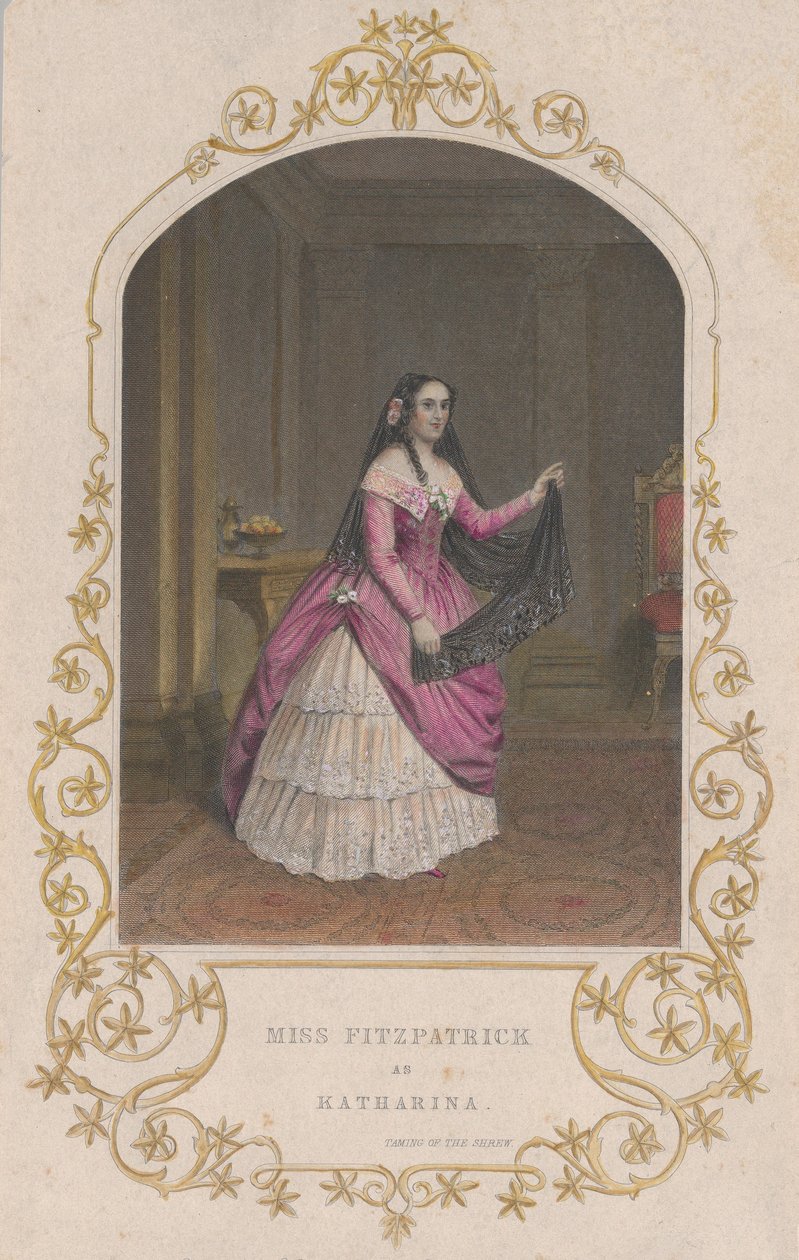 Miss Fitzpatrick como Katharina en La fierecilla domada de George Greatbach