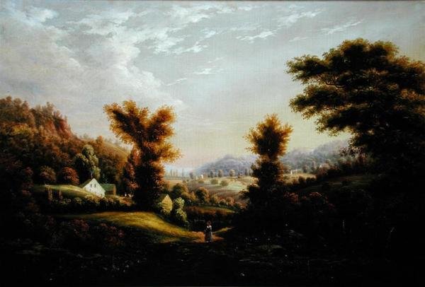 Niña en un camino de George Gunter Hartwick
