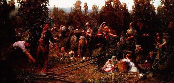 Cosechando uvas de George Harcourt Sephton
