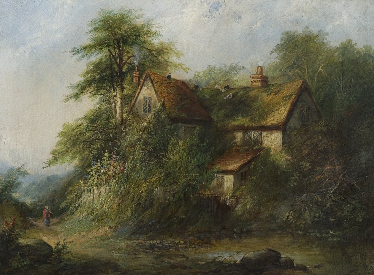 Cabaña en el campo, 1871 de George Harrison