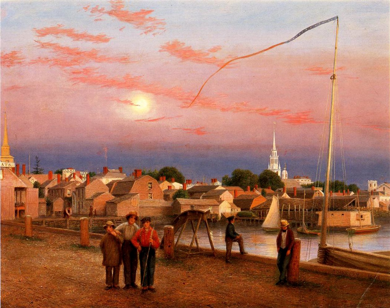 Newport, fin del día, 1851 de George Harvey