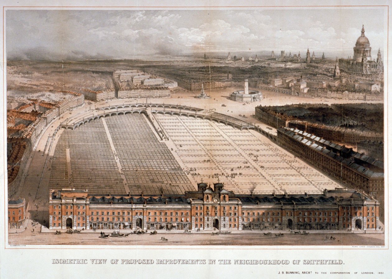 Mercado de Smithfield, Ciudad de Londres de George Hawkins