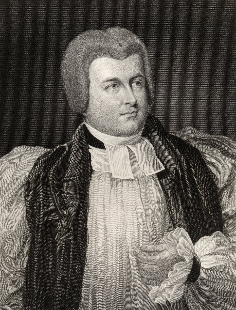 Robert James Carr, Obispo de Chichester y Worcester, grabado por T.A. Dean, de 