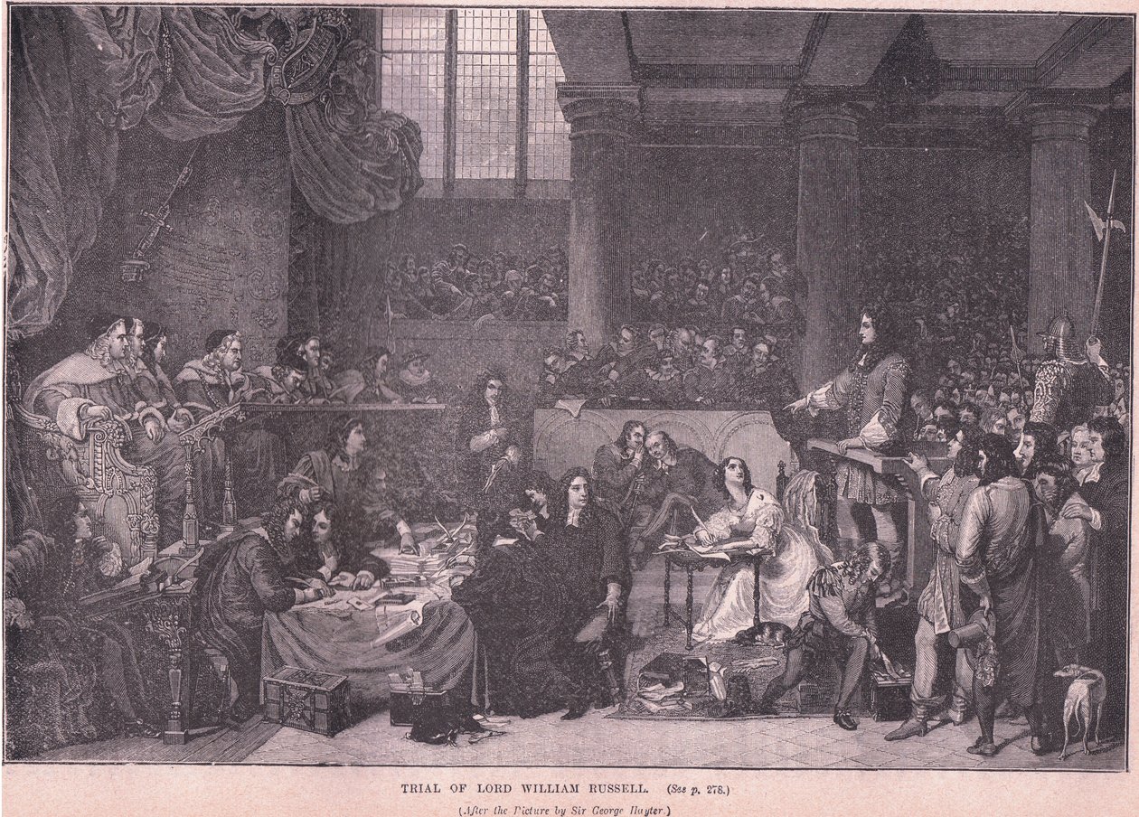 El juicio de Lord William Russell de George Hayter
