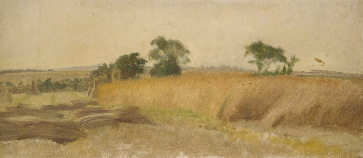 Estudio de un campo de trigo de George Hemming Mason