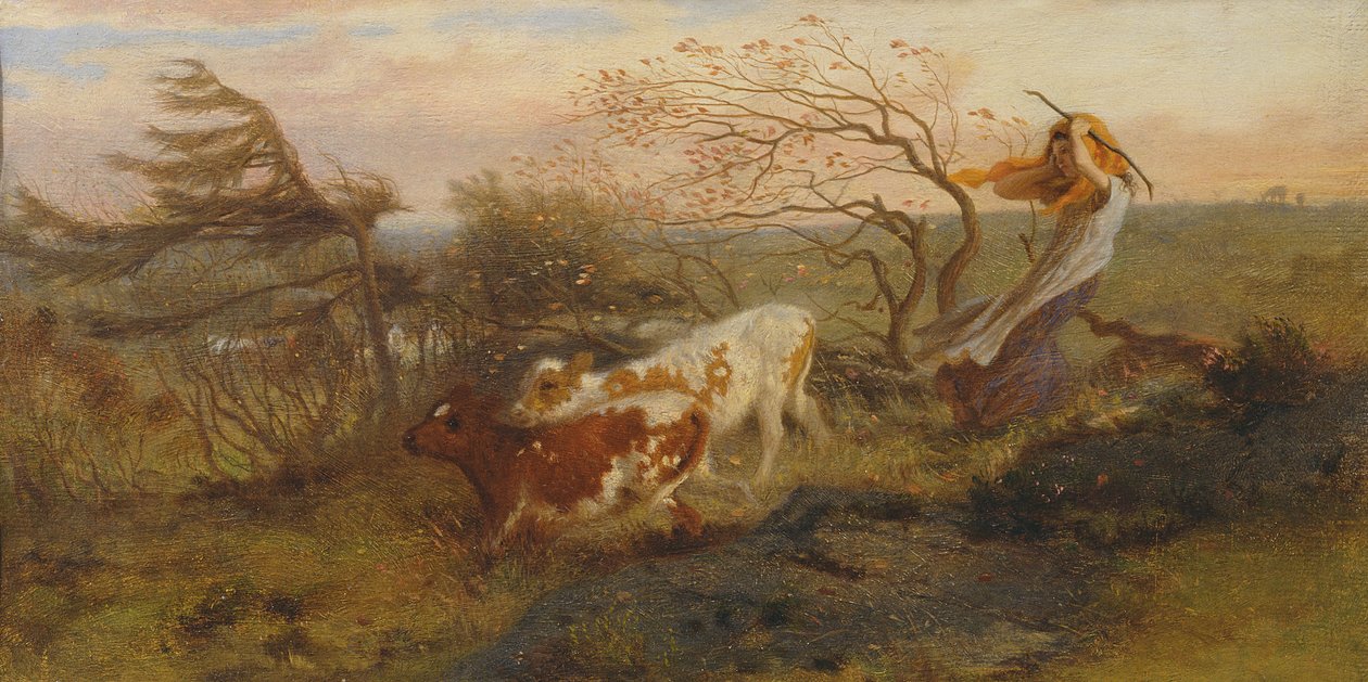 El viento en el páramo, 1862 de George Hemming Mason