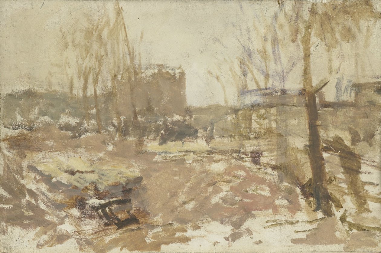 Obras en la calle De Clercqstraat de George Hendrik Breitner