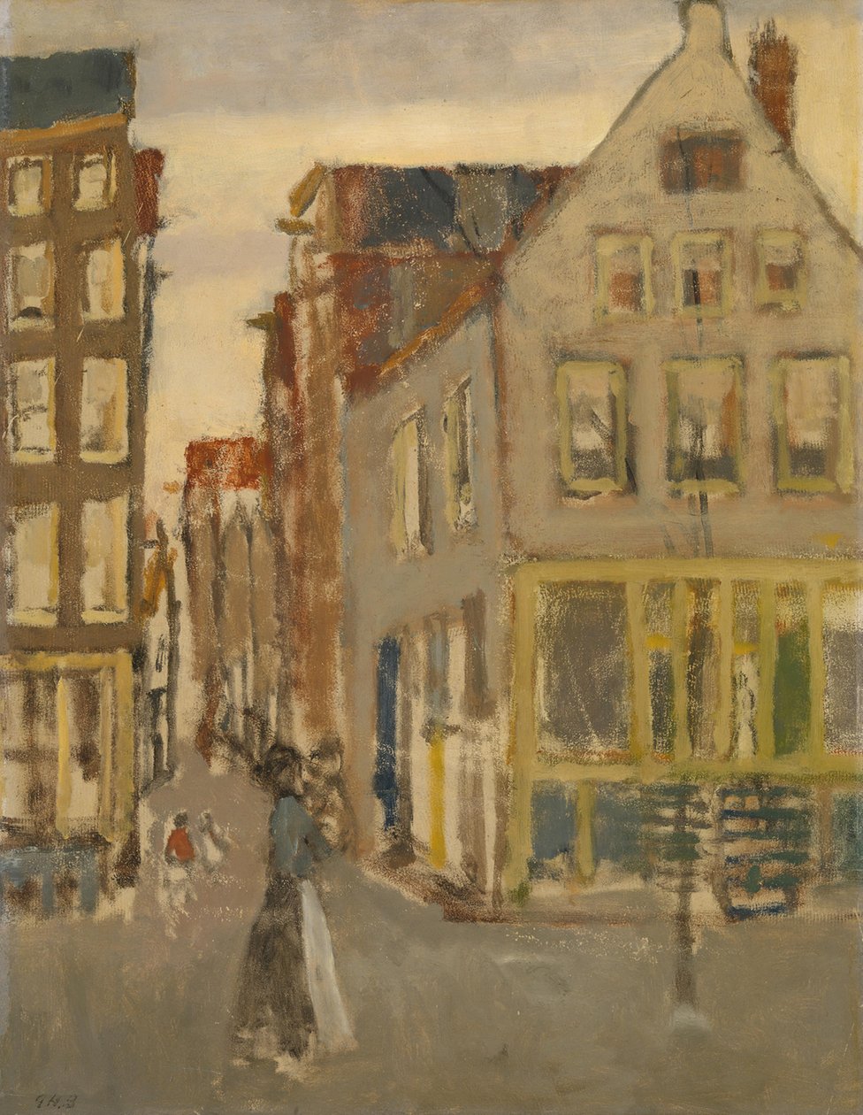 El canal Lauriergracht, junto a la calle Tweede Laurierdwarsstraat de George Hendrik Breitner