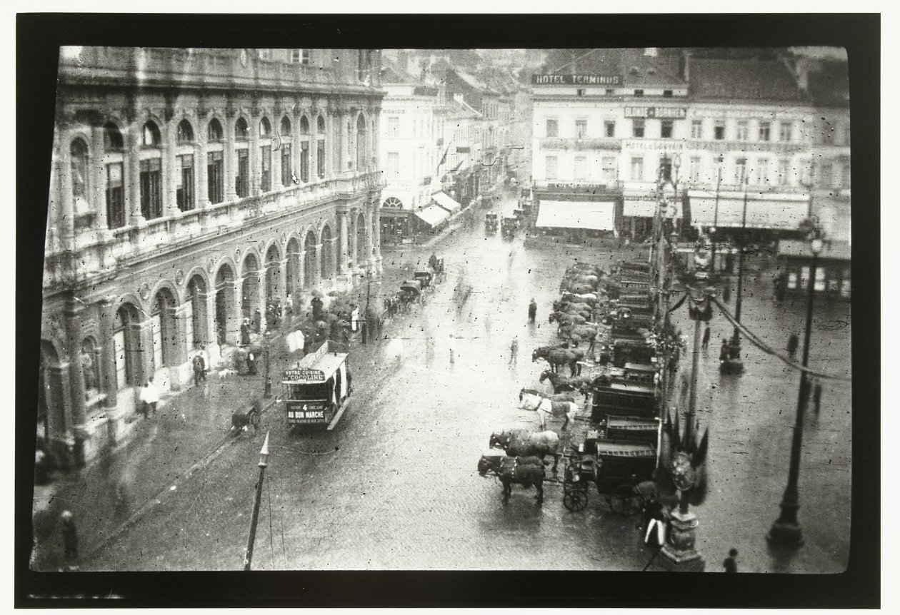 Vista de la estación de Bruselas-Norte y Place Rogier en Bruselas de George Hendrik Breitner